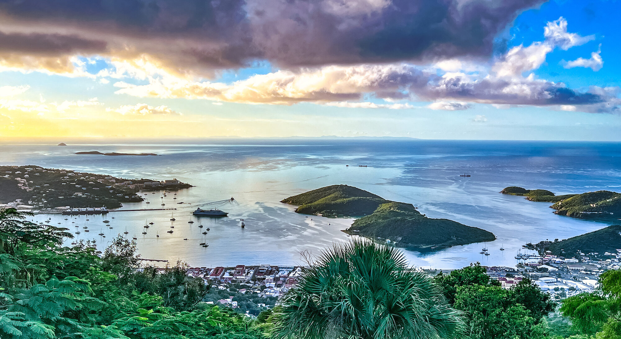 Overlooking Charlotte Amalie towards St. Croix from St. Thomas.